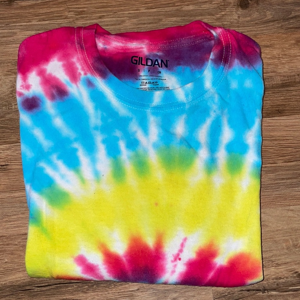 Cropped handmade tie dye shirt